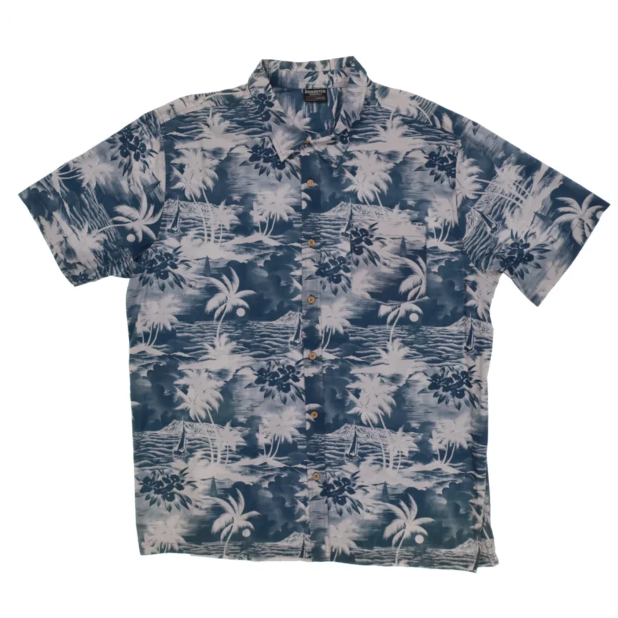 chemise hawai palmiers friperie vintage