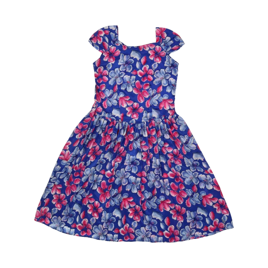 robe fleurie plissée friperie vintage
