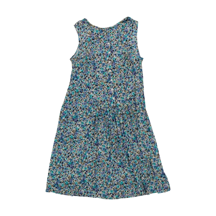 robe longue fleurs coton friperie vintage