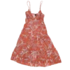 robe mi-longue plage saumon à bretelles friperie vintage