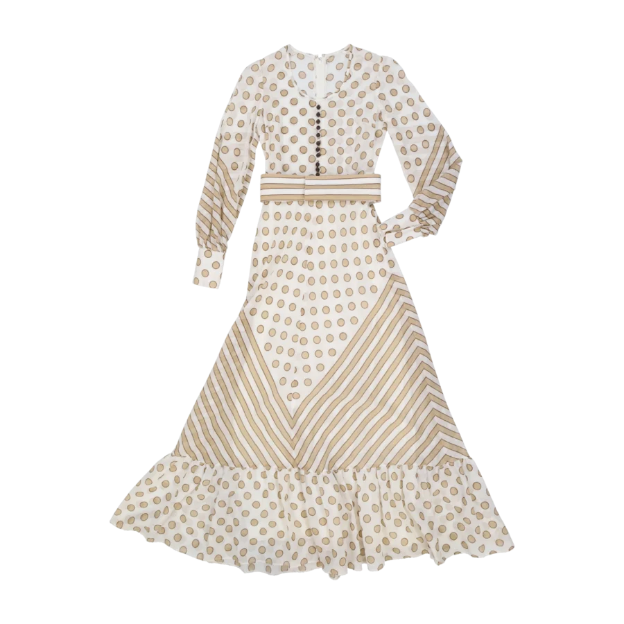robe boème imprimé friperie vintage