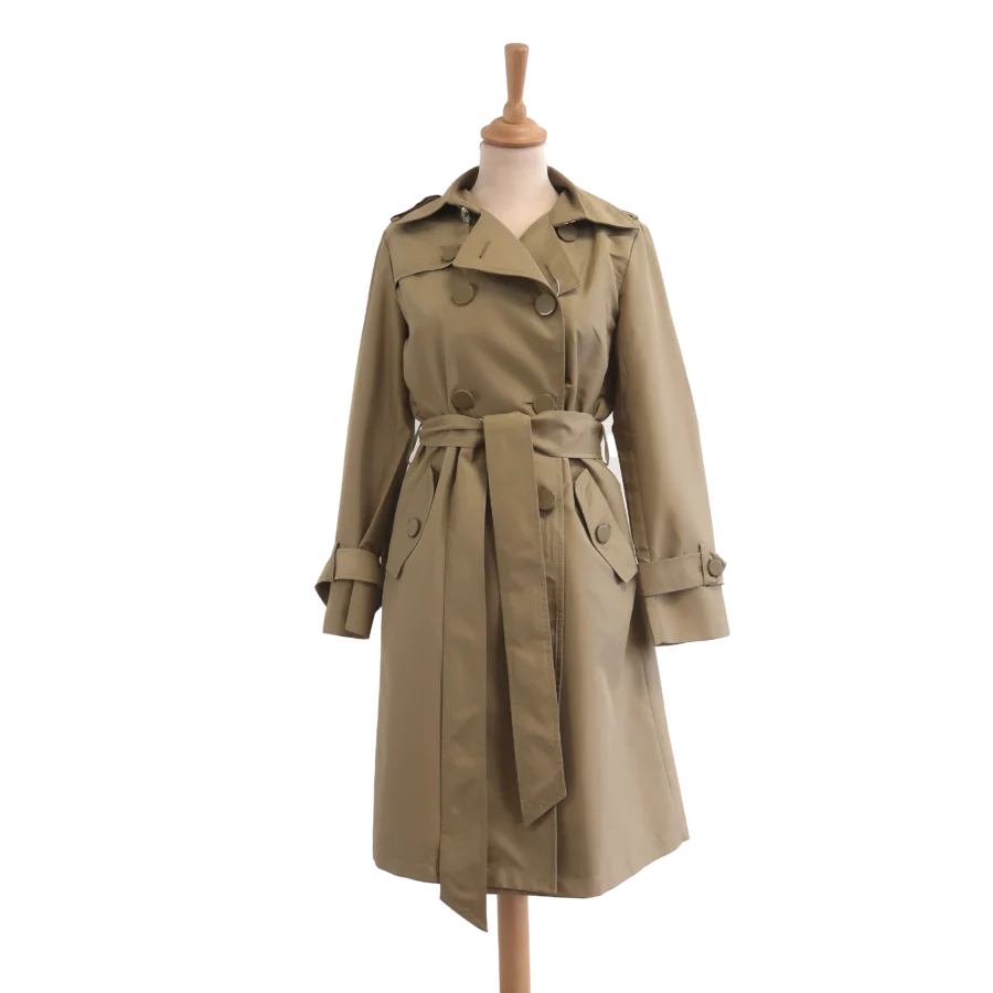 trench marron friperie vintage