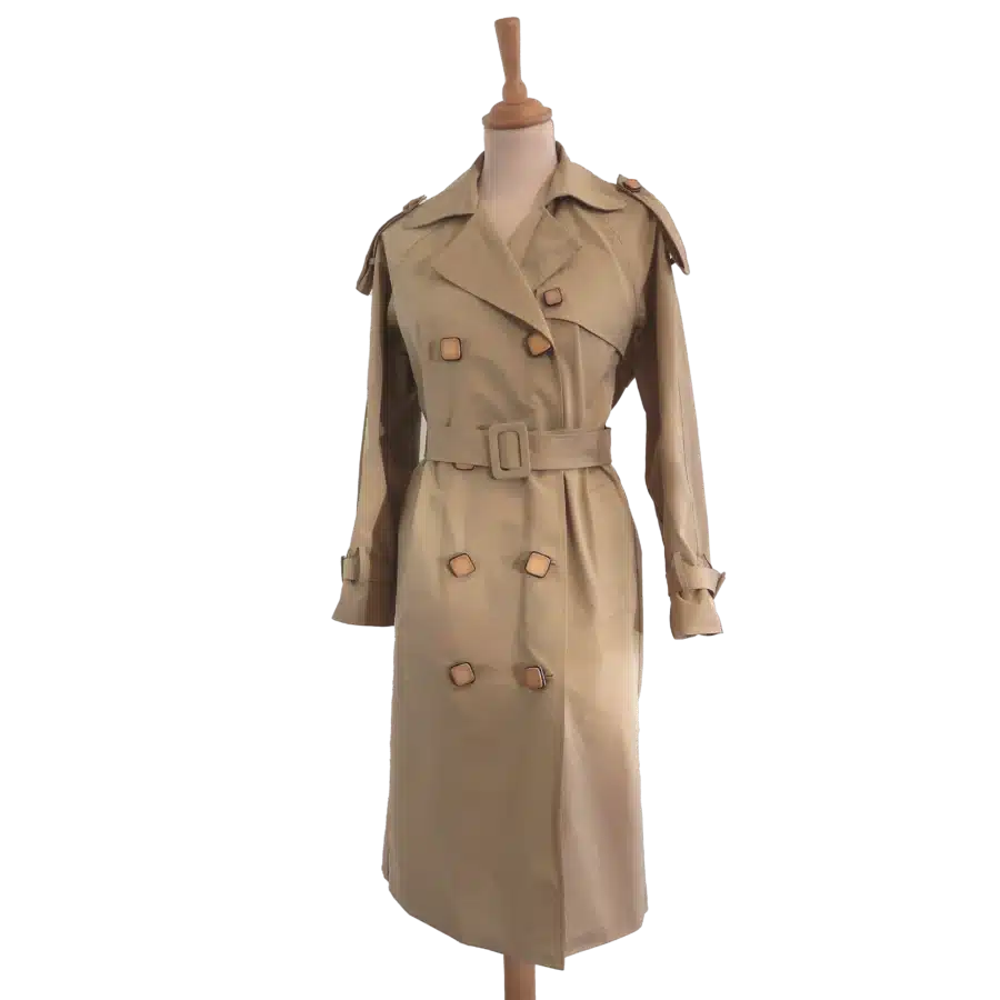 trench coat beige friperie vintage