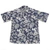 chemise Hawaï imprimé feuillage friperie vintage