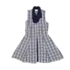 robe courte à carreaux friperie vintage