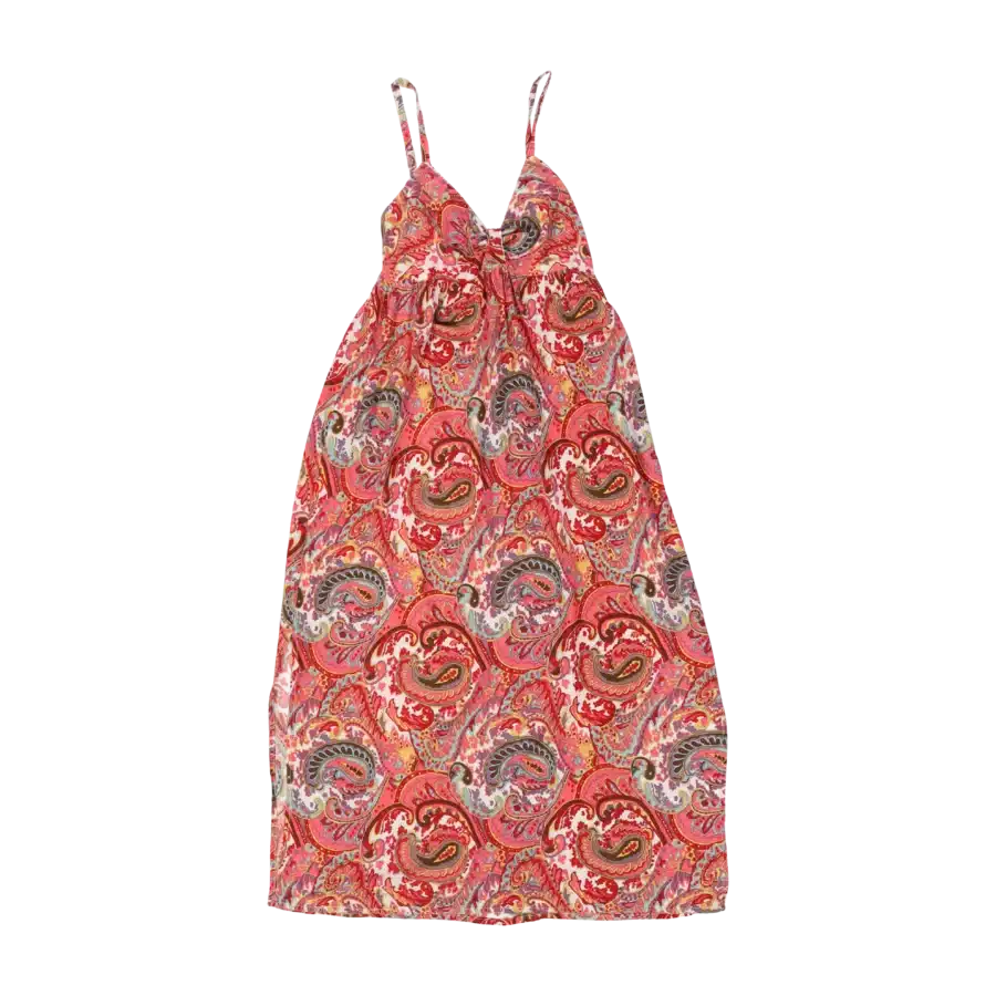robe longue motif paisley friperie vintage