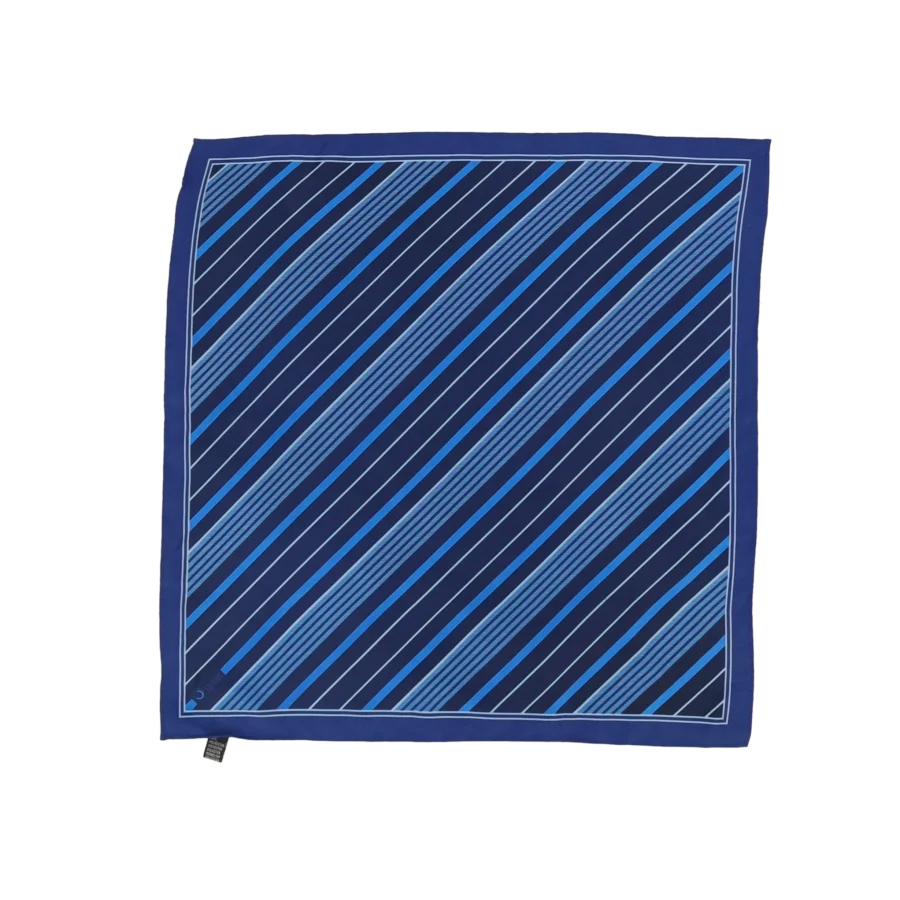 foulard bleu à rayures friperie vintage