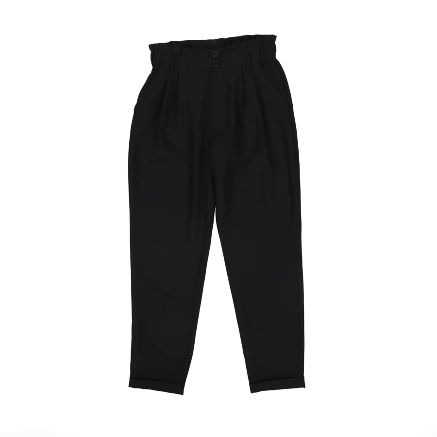 Pantalon à pinces noir friperie vintage