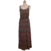 robe imprimé géométrique longue friperie vintage