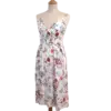 robe à bretelles blanches fleurie friperie vintage