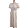 robe mi-longue coton à carreaux friperie vintage