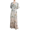 robe longue style bohème imprimé fleuri friperie vintage