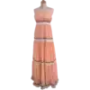 robe rétro vintage longue à bretelles friperie
