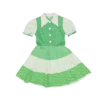 robe verte à pois friperie vintage