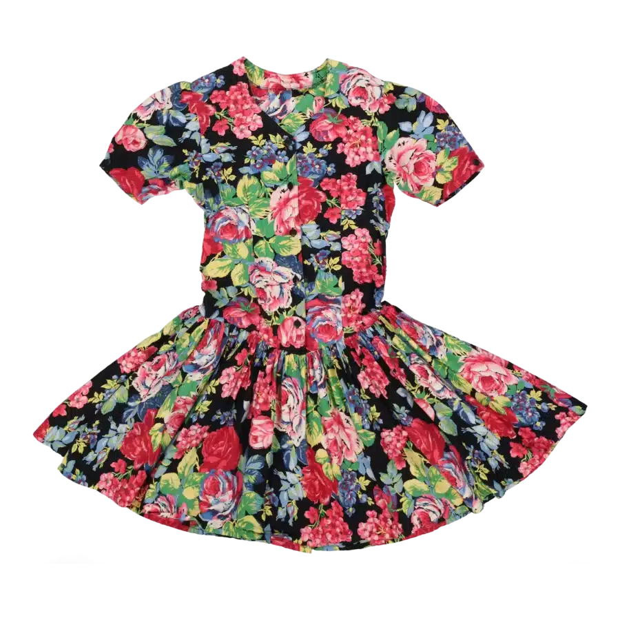 robe bustier à fleurs friperie vintage