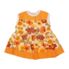 robe à fleurs orange friperie vintage