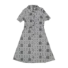 robe gris graphique friperie vintage