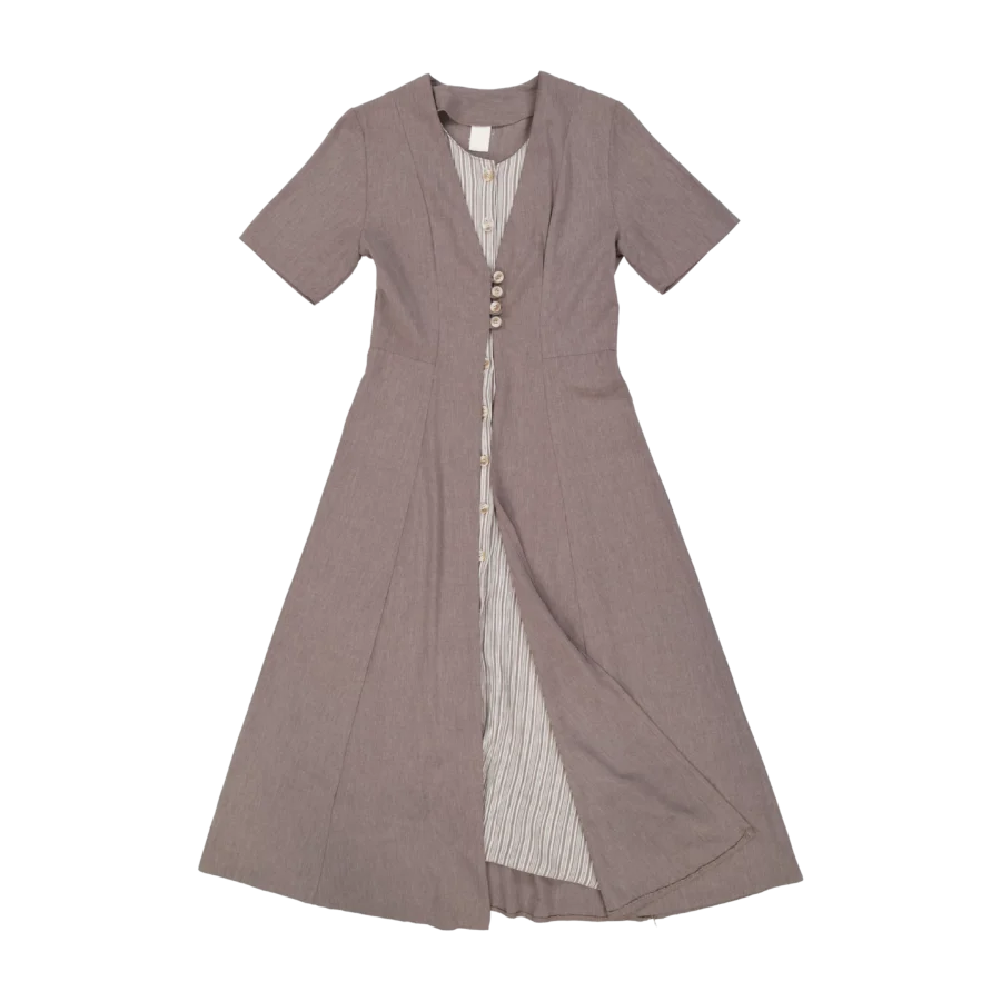 robe boutonnée friperie vintage